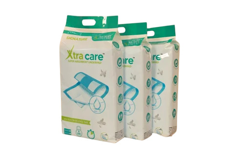 Medical Disposable Underpads - Cotton 60x90 cm Blue, Odor Control, Waterproof, Leak Proof, Anti Bacterial