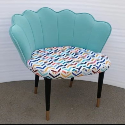 Morden Designer Chair - Mild Steel Frame, Medium Back, Green Velvet, Rocking Base | Eco-Friendly, Good Quality, 1 Year Warranty