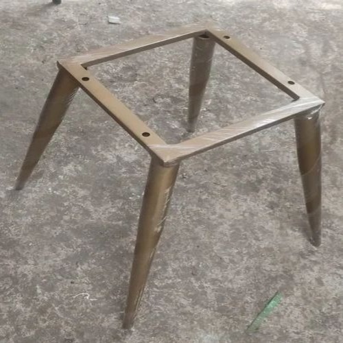 Restaurant Mild Steel Table Frame - Mild Steel 2x2x4 Feet Golden Rust Proof Good Quality Wood