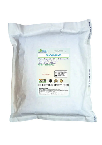 Sterile Elbow O Drape - Laminated Blue, Pack | Sterile, Fluid Resistant, Lightweight, Ultrasonic Sealed