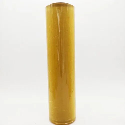 Yellow Pp Stretch Film - Plastic Standard Size, Yellow | Eco Friendly, Soft, Water Resistant Packaging Roll
