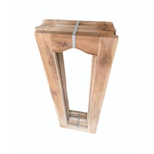 3 Feet Teak Wooden Window Frames - Teak Wood, 3 Feet, Brown Matte | Sliding Window