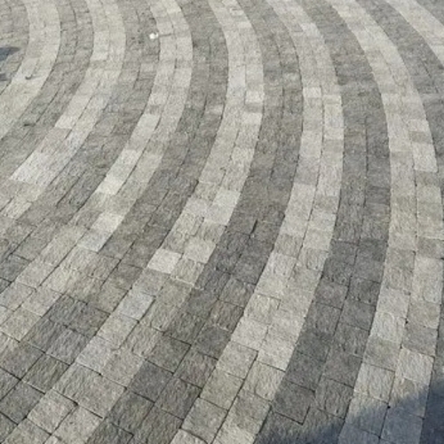 Cobble Stone Finish Paver Block - Concrete, 60 mm Thickness, Grey | Hydraulic Pressure, Square Shape, Custom Size