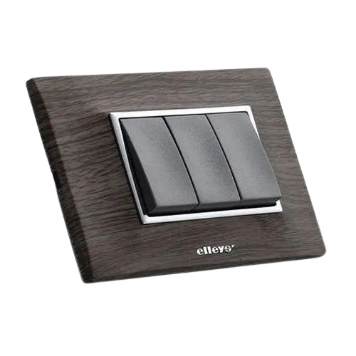 Elleys Modular Switches - Polycarbonate, Brown, 220V 2 Amp, Single Phase | Heavy Duty, Industrial, Perfect Finish, 6 Month Warranty