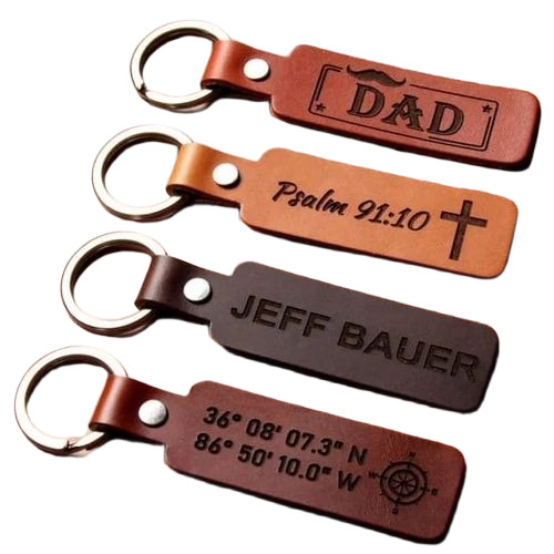 Printed Leather Keychain
