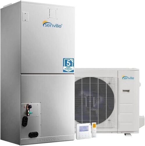 Senville 3 Ton Central Air Conditioner Heat Pump Split System 36,000 Btu Inverter Variable Speed 10Kw Aux 208/230V - Warranty: 1 Year