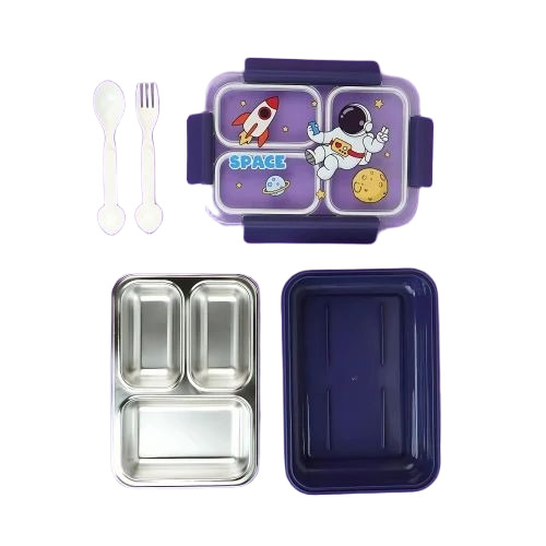 Unicorn Cartoon Printed Stainless Steel Lunch Box