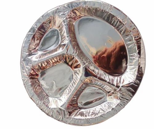 4cp Disposable Silver Paper Plate