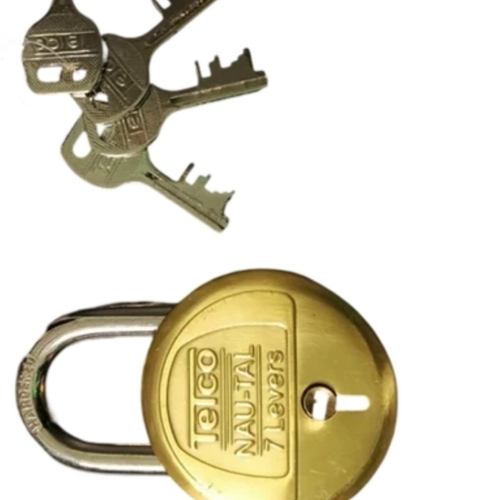 65mm Telco Navtal 8 Levers Padlocks 4 Keys