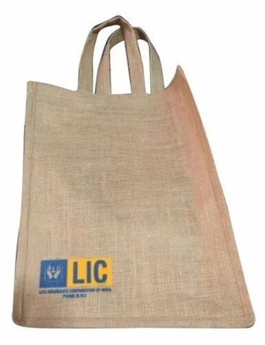 Brown Jute Promotional Bags - 5kg Capacity Brown Printed | Durable Fine Finished Eco-Friendly Handled