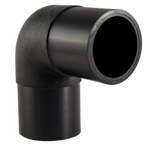 Hdpe Elbow - Hdpe, Black | Equal Branch Connection, Corrosion Resistant, Leak Proof, Chemical Resistant, Lightweight Design