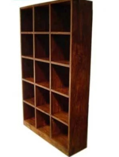 Open Bookshelf - Solid Teakwood Wood, Brown, Rectangle | Natural Grain, Termite Resistant, Smooth Surface, Elegant Design