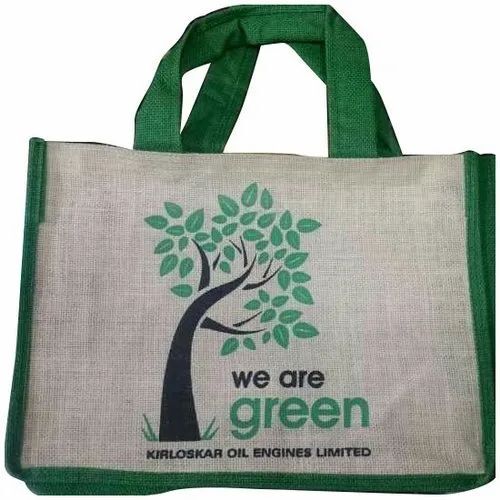Printed Handle Jute Bags