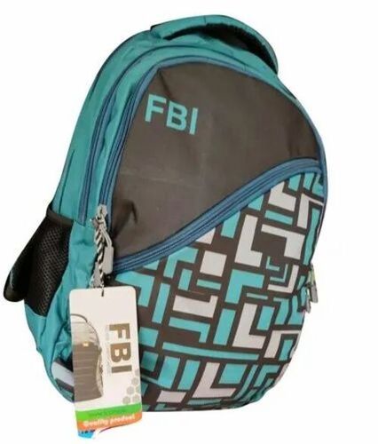 Printed Zipper Polyester College Bag - Adjustable Strap, Multi Color | Biodegradable, Moisture Proof, Shock Resistant