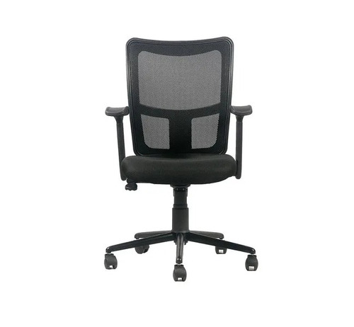 Brio Mesh Office Chair - Nylon Mesh Back, Mid-Back, Black, Center Tilt Mechanism | Durable, Easy to Clean, Skin Friendly, Polished Finish