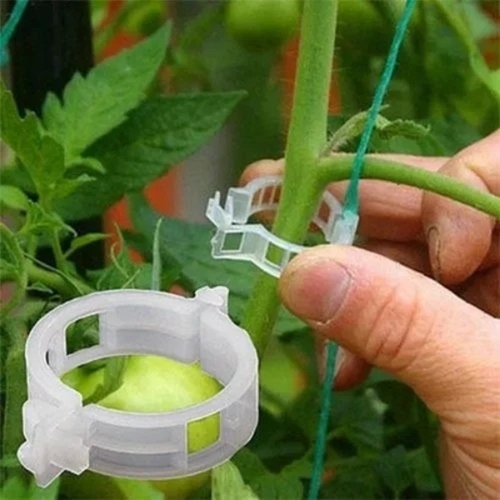 Crop Supporting Clips - Plastic, White | Strong Grip, Durable, Reusable, Lightweight, Weather Resistant, Rust Free