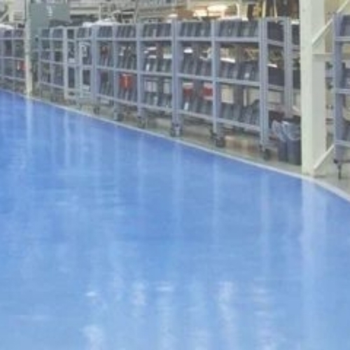 Industrial Epoxy Flooring - Blue Liquid, Water Resistant Durable Surface | Scratch Resistant, Easy Maintenance, Noise Reducing, Stylish Designs