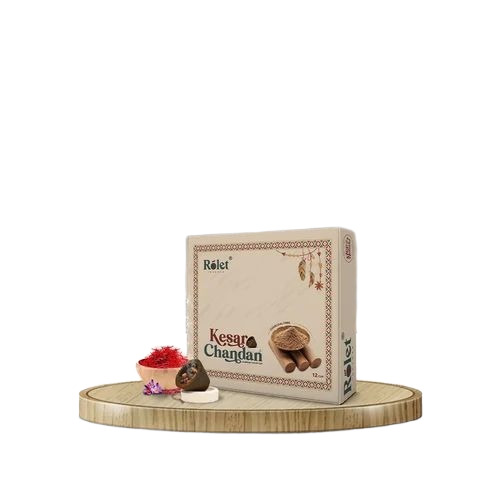 Kesar Dhoop Cup Agarbatti - Cow Dung Material, Brown Paper Box | Herbal Aroma, Eco-Friendly, Religious Use, Festival Worship