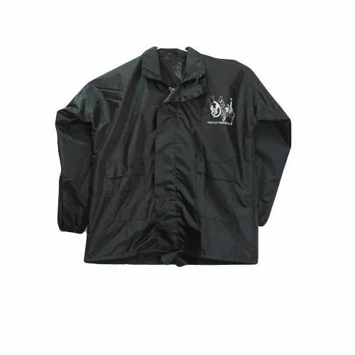 Kids Polyester Raincoat - Full Sleeves, Black, Various Sizes | Waterproof, Quick Dry, Comfortable Fit, Elegant Design