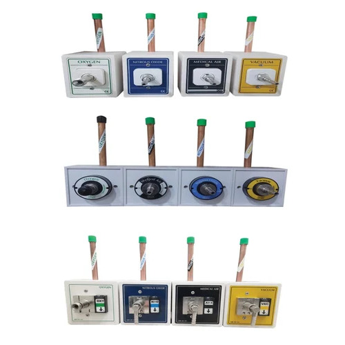 Medical Gas Outlet - Brass, Oxygen, British Standard, Wall Mounting | Rust Free, Portable, For Hospitals and Clinics