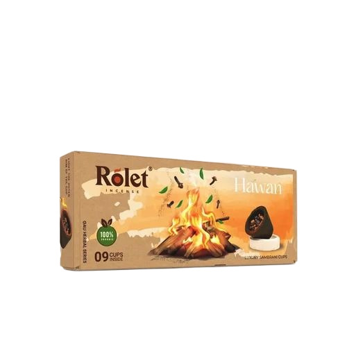 Natural Dhoop Agarbatti - Cow Dung, Brown, Paper Box | Herbal Aroma, Eco-Friendly, Religious Use