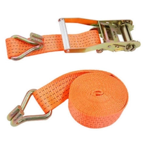 Orange 2.5 Meter Manual Strong Polyester Ratchet Lashing Belt For Industrial