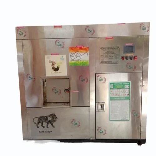 Organic Waste Composter Machine - Ss 304, 50kg, Silver, 3 Phase, 3.0/4.0 Kw | Automatic, Industrial Level, Steel