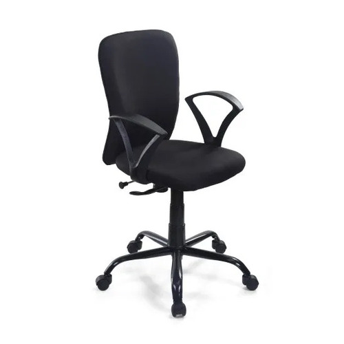 Zabra Mesh Office Chair - Nylon Mesh Back, Mid Back, Black, Center Tilt Mechanism | Durable, Easy to Clean, Skin Friendly, Polished Finish