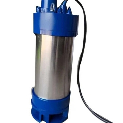 1 Hp Submersible Dewatering Pump - Mild Steel Blue-Silver High Pressure | Corrosion Resistant Energy Efficient Portable