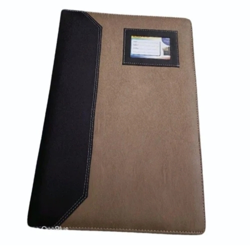 A4 Brown Leather File Folder