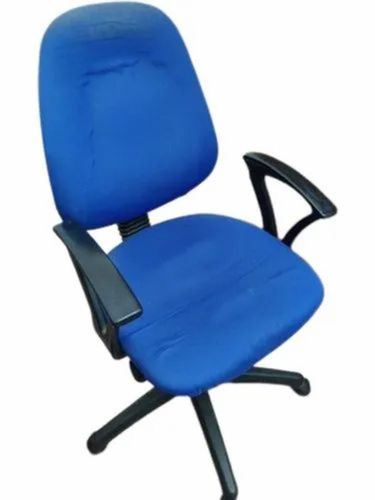 Blue Executive Chair - Polyester, 18 Inch Seat Height, Blue | Modern, Rust Proof, Fixed Arms, High Back Office Chair