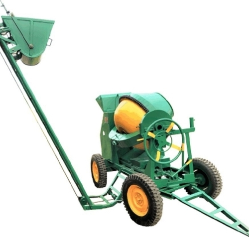 Diesel Portable Roof Concrete Hoist - Durable Material, Green Color | Motorized Vertical Lifting, Adjustable Height, High Load Capacity