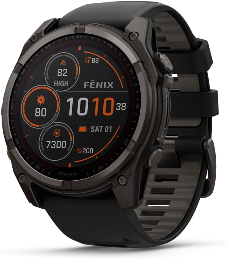 Garmin Fenix 8 51Mm Solar Sapphire Premium Multisport Gps Smartwatch - Battery Backup: 3 Years
