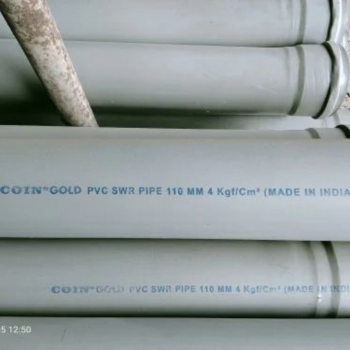 Pvc Swr Pipe - Pvc, 110 Mm, Grey | High Strength, Lightweight, Corrosion Resistant, Smooth Interior, Chemical Resistant