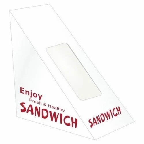 Pyramid Sandwich Box Brown