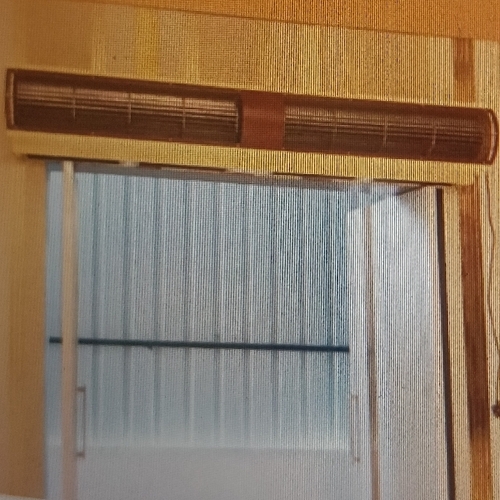 Wall Mounted Air Curtain - Metal, Brown | Energy Efficient, Wide Coverage, Quiet Operation, Adjustable Airflow, Weather Resistant