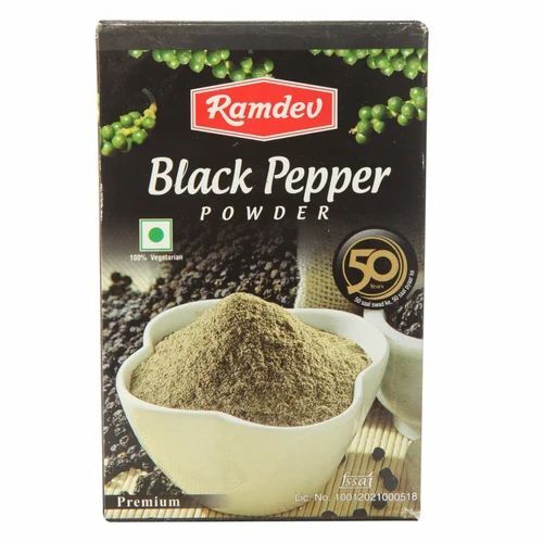 100Gm Ramdev Black Pepper Powder - Grade: Food Grade