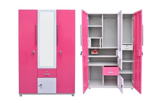 Double Door Stainless Steel Almirah - Paint Coated, Lockable | Durable, Easy to Clean, Fine Finish