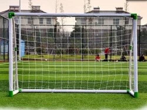 Football Goal Net - Nylon, White | Strong Impact Absorption, Fade Resistant Color, High Elasticity, Non-Toxic Material