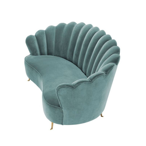 Green Fancy Three Seater Sofa - Wood, 3 Seater, Green, Polished Finish | Durable, Eco-Friendly, Skin Friendly, Modern
