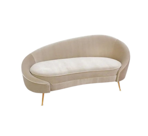 Home 3 Seater Sofa - Polished Finish, White Brown | Easy to Clean, Eco-Friendly, Skin Friendly