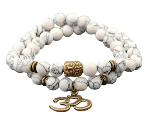 Howlite Stone Om Bracelet