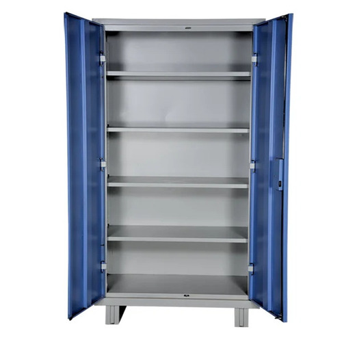 Mild Steel 2 Doors Office Almirah - 6.5 Feet, Blue Grey, Swing Door | Durable, Eco-Friendly, Rust Free Indoor Furniture