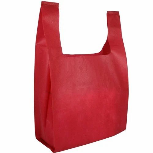 Red Color Non Woven Grocery Bags