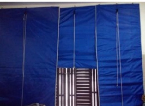 Sky Blue Woven Chick Blinds