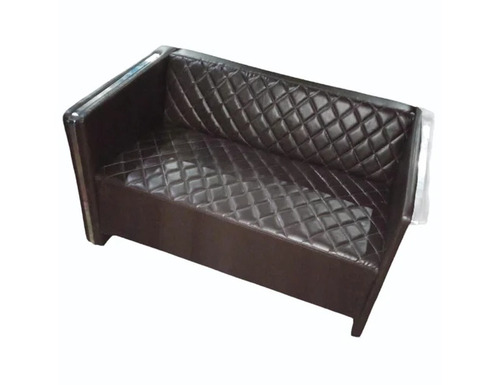 Black Leather Two Seater Sofa