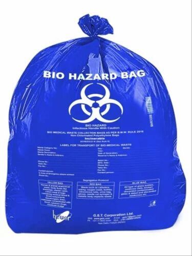 Blue Color Biohazard Bags  - Load Capacity: 30 Litres