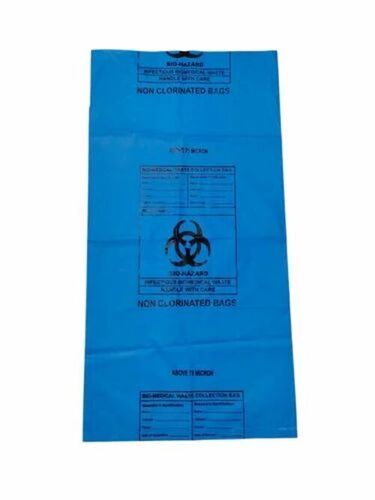 Blue Plastic Garbage Biohazard Bag