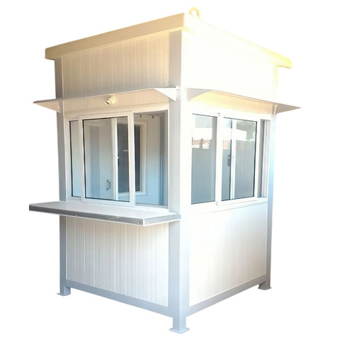 Frp Prefabricated Security Cabin - Frp Material, 30-50 mm Wall Thickness, Custom Color, Sliding Glass Window
