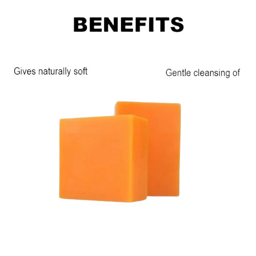 Orange Bath Soap - Rectangular Paper Box, Yellow | No Side Effects, Fruity Fragrance, Middle Foam, For All Skin Types